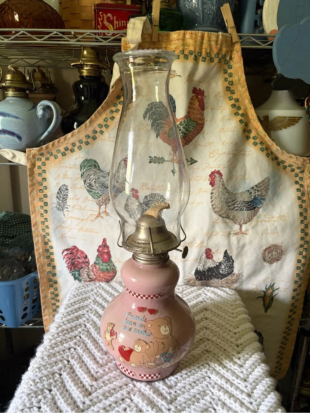 Vintage Kaadan Teddy Bear Oil Lamp - Unbranded